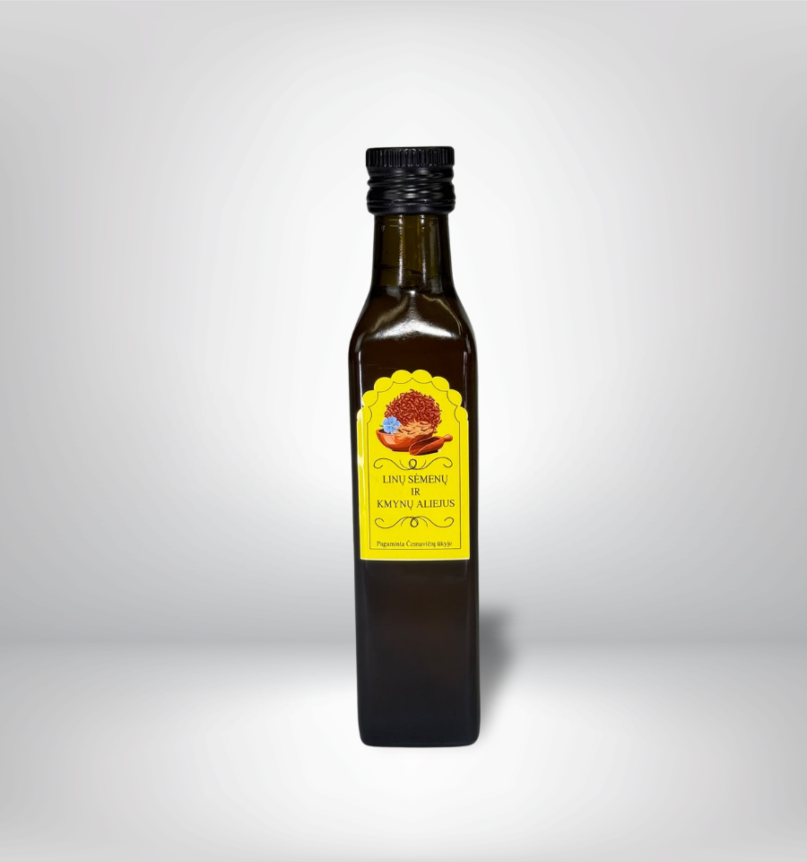 Linų sėmenų ir kmynų aliejus